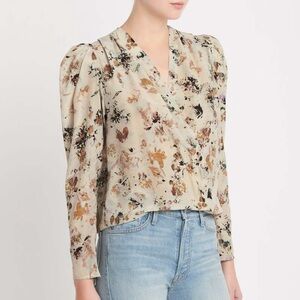 IRO Brown Tan Wrap Blouse